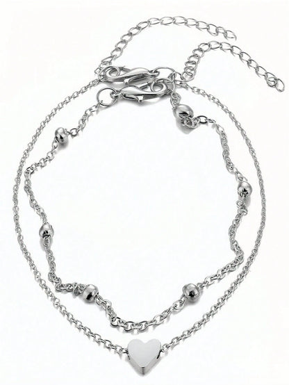 1pc Adjustable Fashion Minimalist Snake Bone Anklet, Suitable For Daily Wear Or Party Jewelry