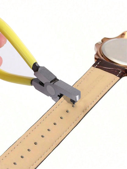 1pc Adjustable Leather Strap Hole Punch Tool, Suitable For Belts, Wristbands, Heavy Duty