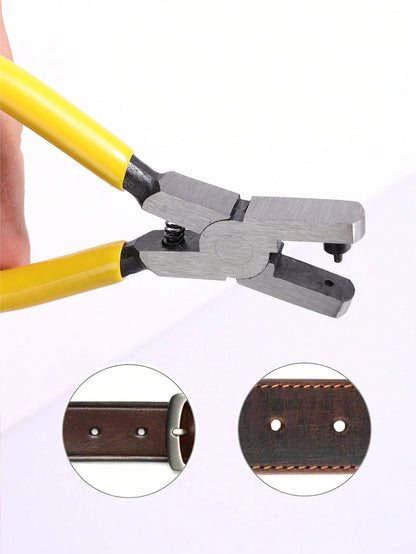 1pc Adjustable Leather Strap Hole Punch Tool, Suitable For Belts, Wristbands, Heavy Duty