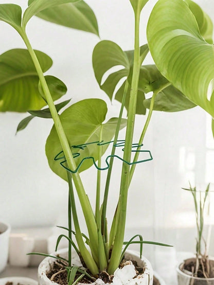 1pc Adjustable Plant Support Stake, Wrought Iron Plant Fixing Bracket, Outdoor Potted Plant Fixing Decorative Tool, Plant Stabilizer And Support System - Metal Climbing Plant Trainer, Ideal For Health