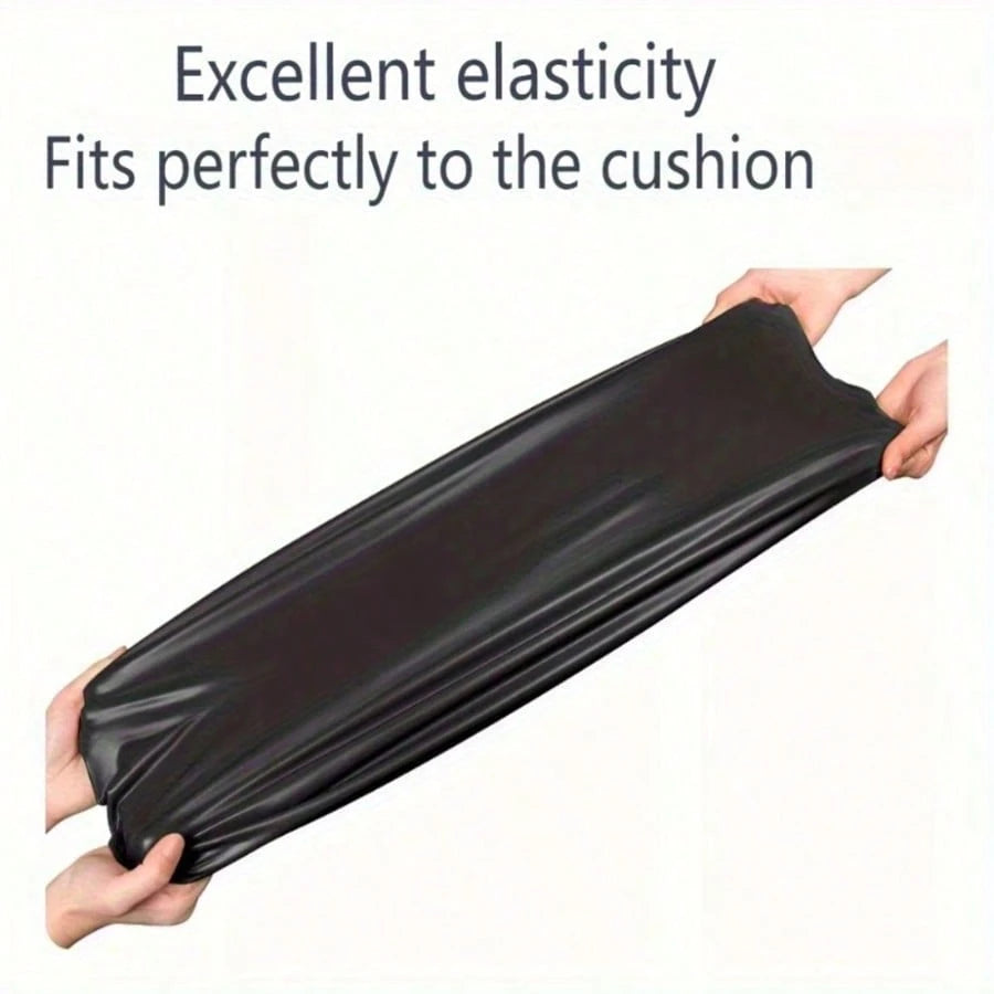 1pc All-Weather Motorcycle And Scooter Seat Cover, Waterproof, UV/Sun Protection, Black Glossy Thickened, With Elastic Edge And Adjustable Straps, Scooter Dedicated Thickened Rain Cover Sunshade, Dura