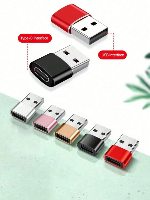 1pc Aluminum Alloy High-Glossy Type-C To USB Adapter, Compatible With Smartphones, Computers, Car Chargers, PD Data Cables, USB Hubs, Fast Charging Adapter