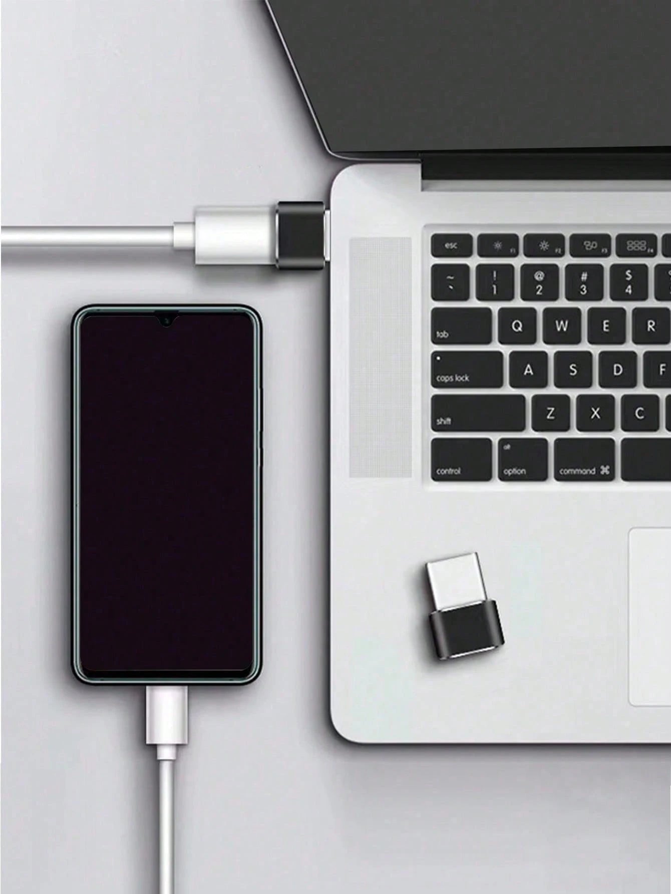1pc Aluminum Alloy High-Glossy Type-C To USB Adapter, Compatible With Smartphones, Computers, Car Chargers, PD Data Cables, USB Hubs, Fast Charging Adapter