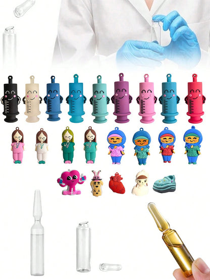 1pc Ampoule Opener Keychain, Syringe Shaped Cutter, Nurse/Doctor Ampoule Opening Assist Tool, Bottle Breaker- Can Be Used As A Keychain, Backpack Charm, Car Keychain, Bag Accessory Or Decoration. Sui