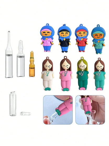 1pc Ampoule Opener Keychain, Syringe Shaped Cutter, Nurse/Doctor Ampoule Opening Assist Tool, Bottle Breaker- Can Be Used As A Keychain, Backpack Charm, Car Keychain, Bag Accessory Or Decoration. Sui