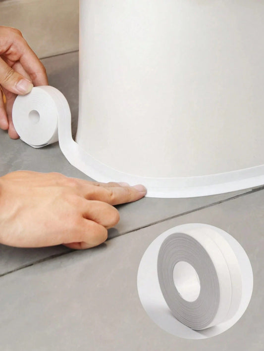 1pc Anti-Mold PVC Waterproof Sealing Tape, Self-Adhesive Sink Crack Sealing Tape, Kitchen & Bathroom Bathtub Edge Sealing Tape