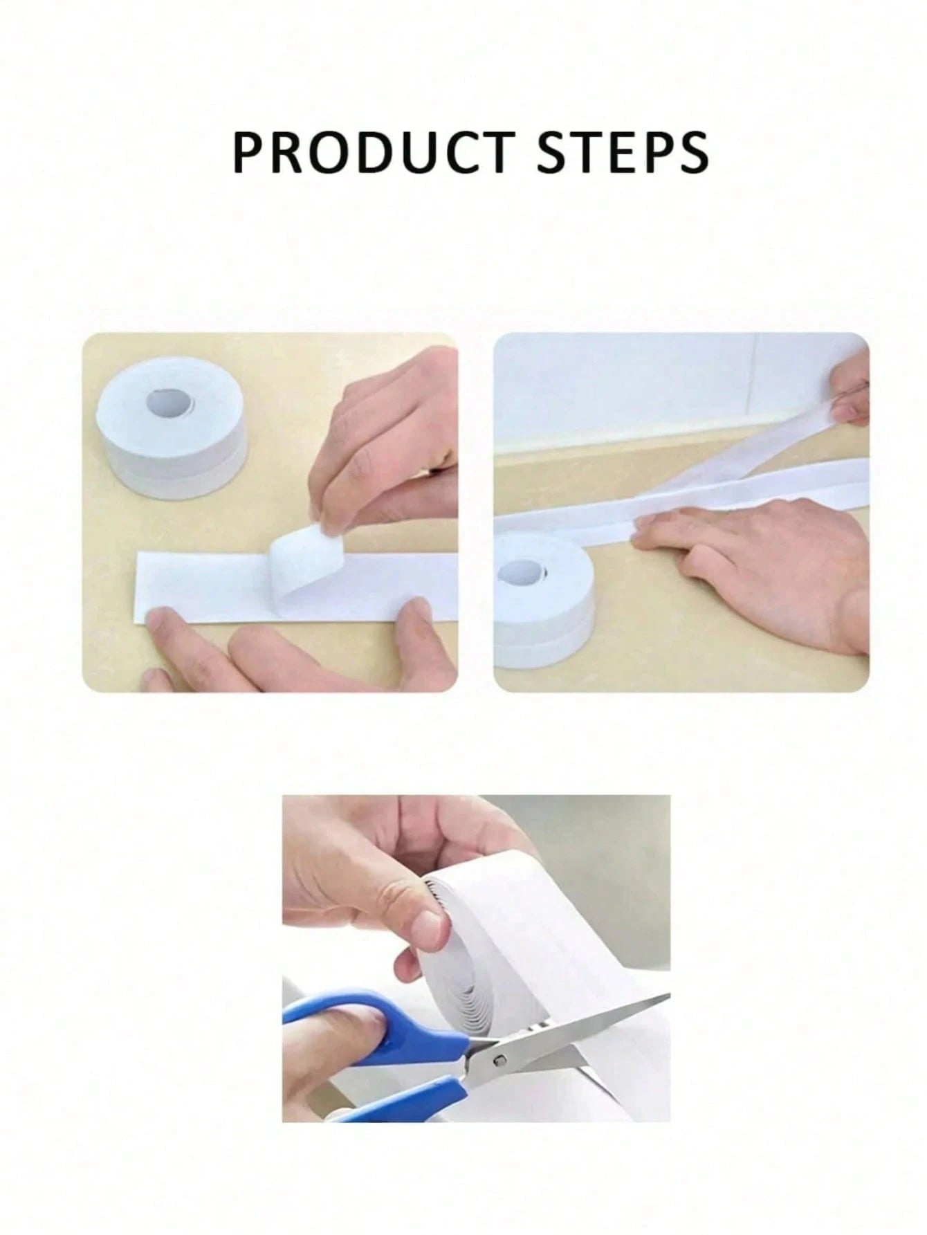 1pc Anti-Mold PVC Waterproof Sealing Tape, Self-Adhesive Sink Crack Sealing Tape, Kitchen & Bathroom Bathtub Edge Sealing Tape