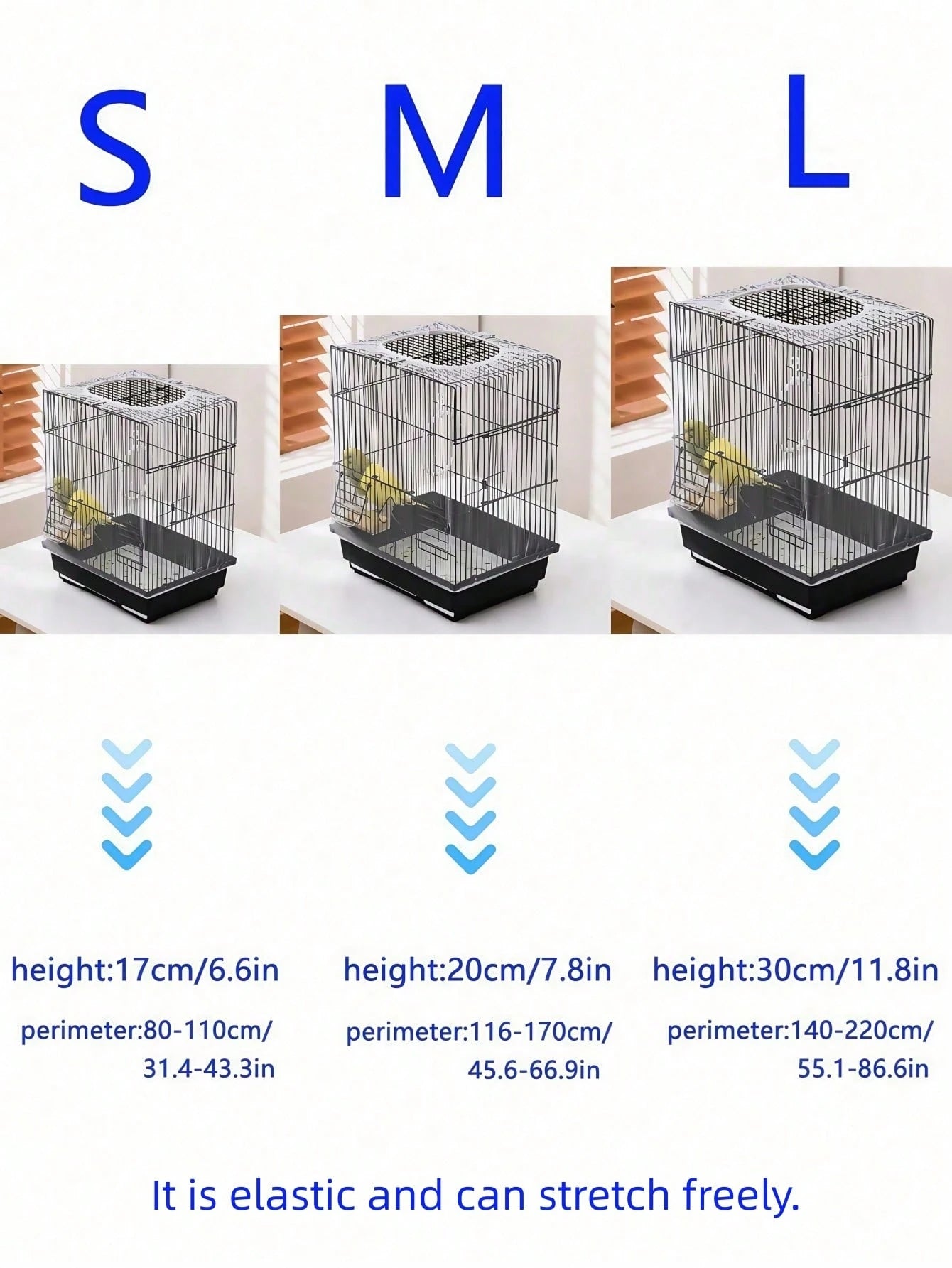 1pc Anti-Splash Shaping Mesh Cage Cover For Birds