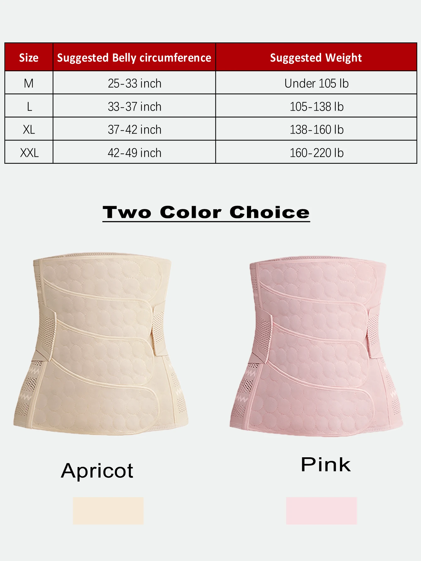 1pc Apricot-Color 4 Adjustable Fasteners Postpartum Belly Wrap, Suitable For Postpartum Mothers (Both Vaginal And Cesarean Delivery) To Wear For Tummy Control