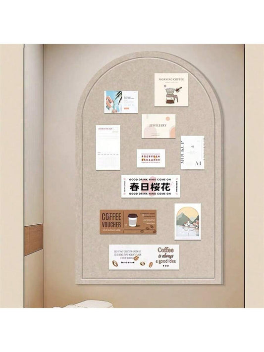 1pc Arched Decorative Board, No-Drill Felt Bulletin Board, Multipurpose Wall Decor & Message Board