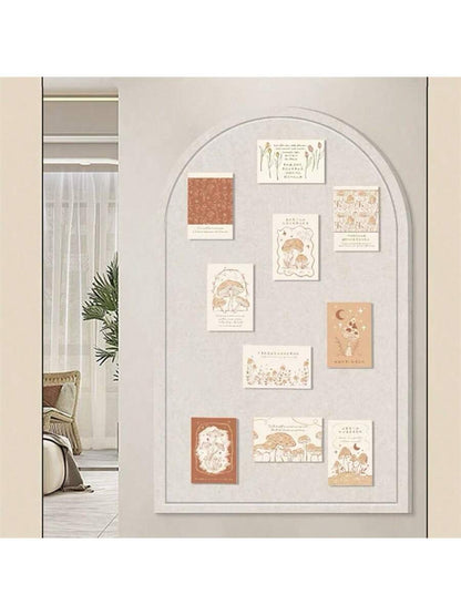 1pc Arched Decorative Board, No-Drill Felt Bulletin Board, Multipurpose Wall Decor & Message Board