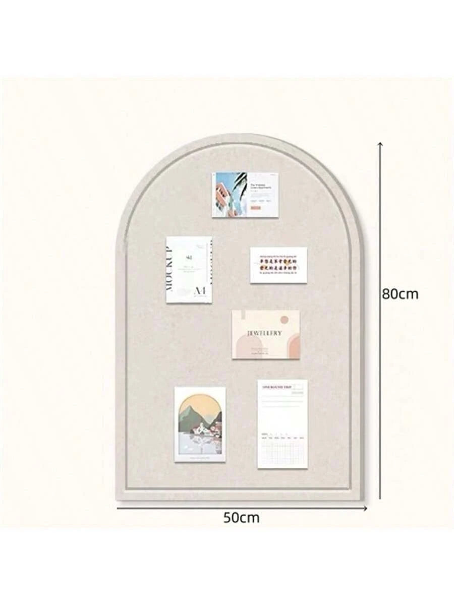 1pc Arched Decorative Board, No-Drill Felt Bulletin Board, Multipurpose Wall Decor & Message Board