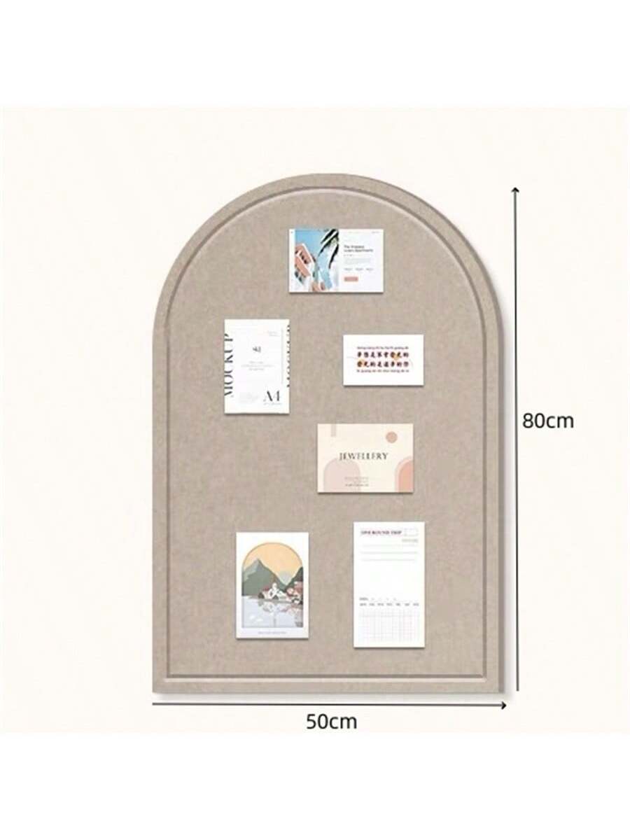 1pc Arched Decorative Board, No-Drill Felt Bulletin Board, Multipurpose Wall Decor & Message Board