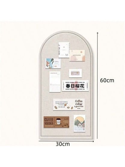 1pc Arched Decorative Board, No-Drill Felt Bulletin Board, Multipurpose Wall Decor & Message Board