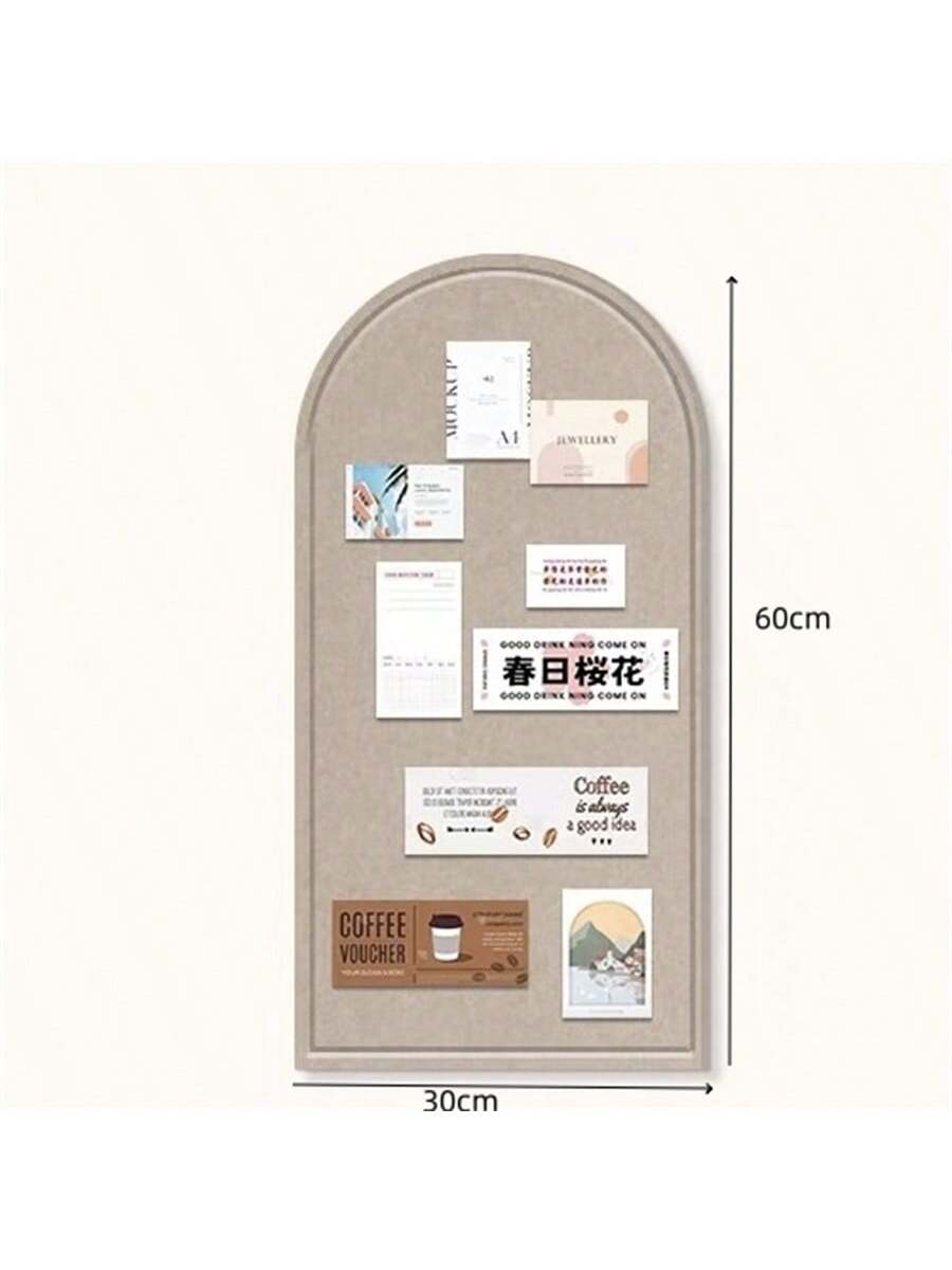 1pc Arched Decorative Board, No-Drill Felt Bulletin Board, Multipurpose Wall Decor & Message Board