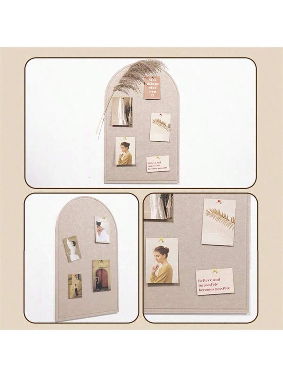 1pc Arched Decorative Board, No-Drill Felt Bulletin Board, Multipurpose Wall Decor & Message Board