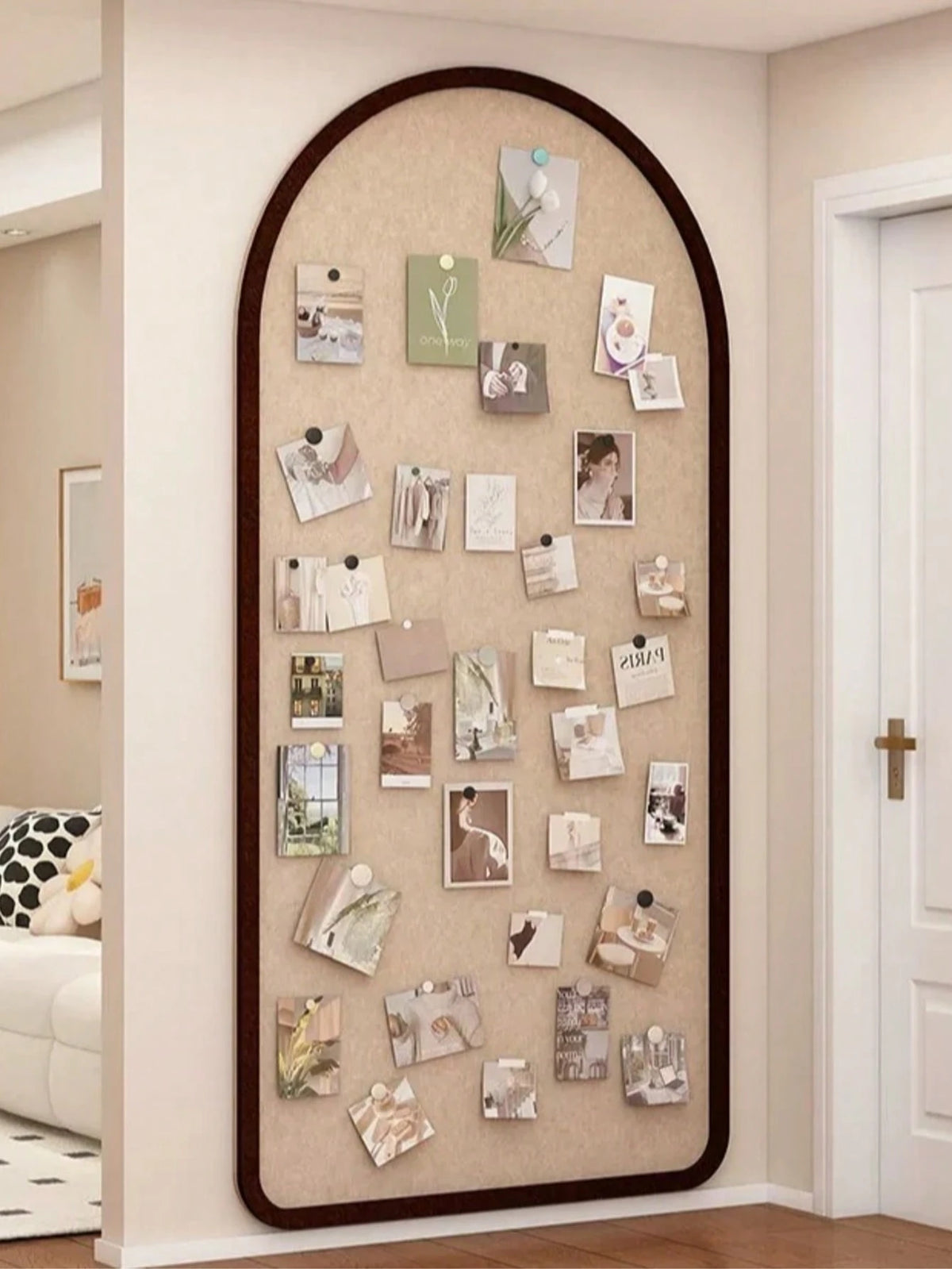 1pc Arched Message Board, Office Culture Display Wall, Home Photo Display Wall, Back To School