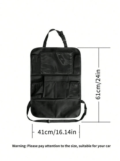1pc Baby Car Real Seat Storage Bag, Toddler Boy And Girl Vehicle Seat Back Storage Bags, Baby Stuff,Camping Supplies,Travel Accessories,Baby Needs,Baby Essentials,Baby Toys And Foods Container,Mul