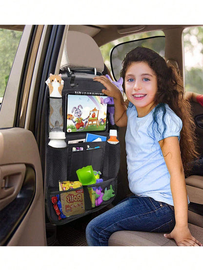1pc Baby Car Real Seat Storage Bag, Toddler Boy And Girl Vehicle Seat Back Storage Bags, Baby Stuff,Camping Supplies,Travel Accessories,Baby Needs,Baby Essentials,Baby Toys And Foods Container,Mul