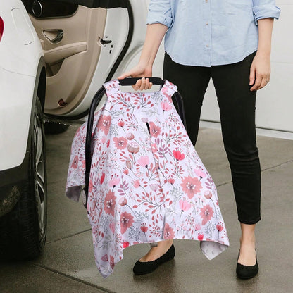 1pc Baby Car Seat Canopy, Super Soft Plush Car Seat Cover With Peekaboo Hole, Convenient For Nursing, Also Can Be Used As A Soft Blanket For Infants And Toddlers