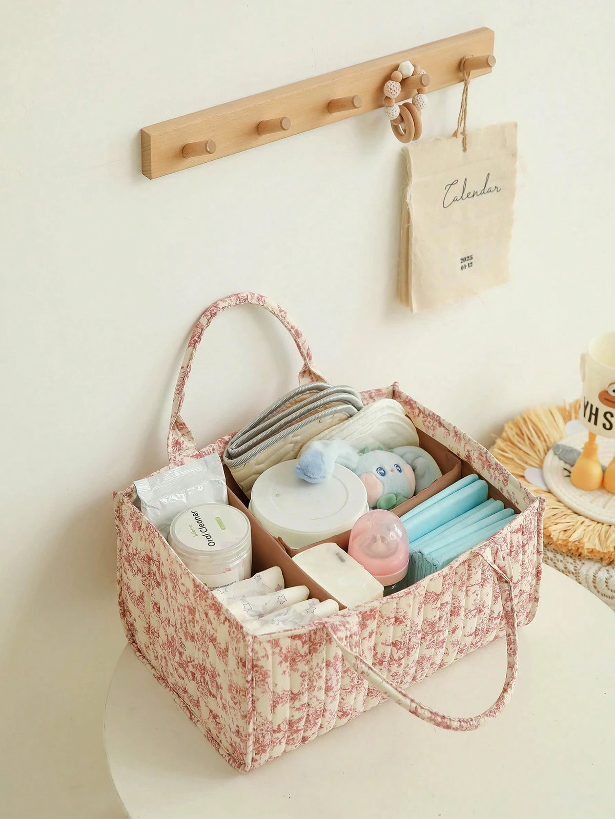 1pc Baby Diaper Bag Multifunctional Waterproof Nappy Changing Backpack, Large Capacity Foldable Mother Bag, Suitable For All Seasons