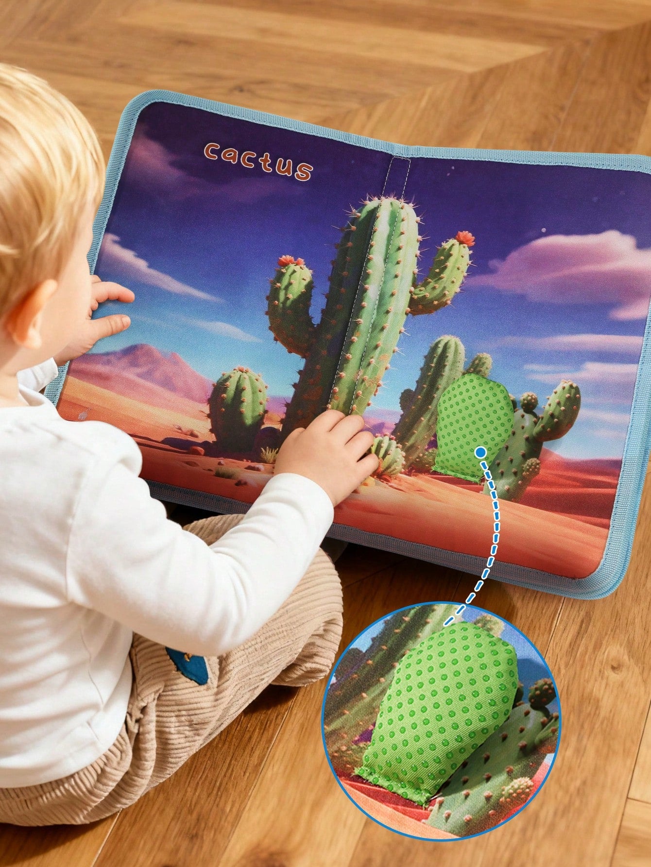 1pc Baby Educational Sensory Fruit & Plant Touch And Feel Book, Montessori-Inspired Realistic Fabric Interactive Cognition Book For Boys & Girls, Back To School, Halloween, Christmas Gift, Baby Toy, C