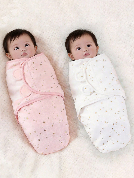 1pc Baby Foil Swaddle, Soothing Anti-Startle, Newborn Foil Star Wrap, Soft & Skin-Friendly!