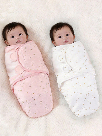 1pc Baby Foil Swaddle, Soothing Anti-Startle, Newborn Foil Star Wrap, Soft & Skin-Friendly!