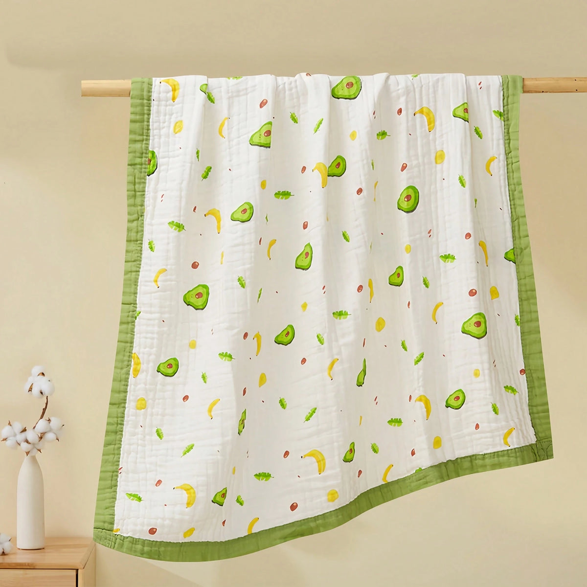 1pc Baby Gauze Blanket Neutral Boy Girl Bath Towel Super Soft Baby Bed Blanket Receiving Blanket Newborn Toddler Stroller Blanket Crib Blanket With Animal Print And Soothing Bumps