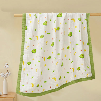 1pc Baby Gauze Blanket Neutral Boy Girl Bath Towel Super Soft Baby Bed Blanket Receiving Blanket Newborn Toddler Stroller Blanket Crib Blanket With Animal Print And Soothing Bumps