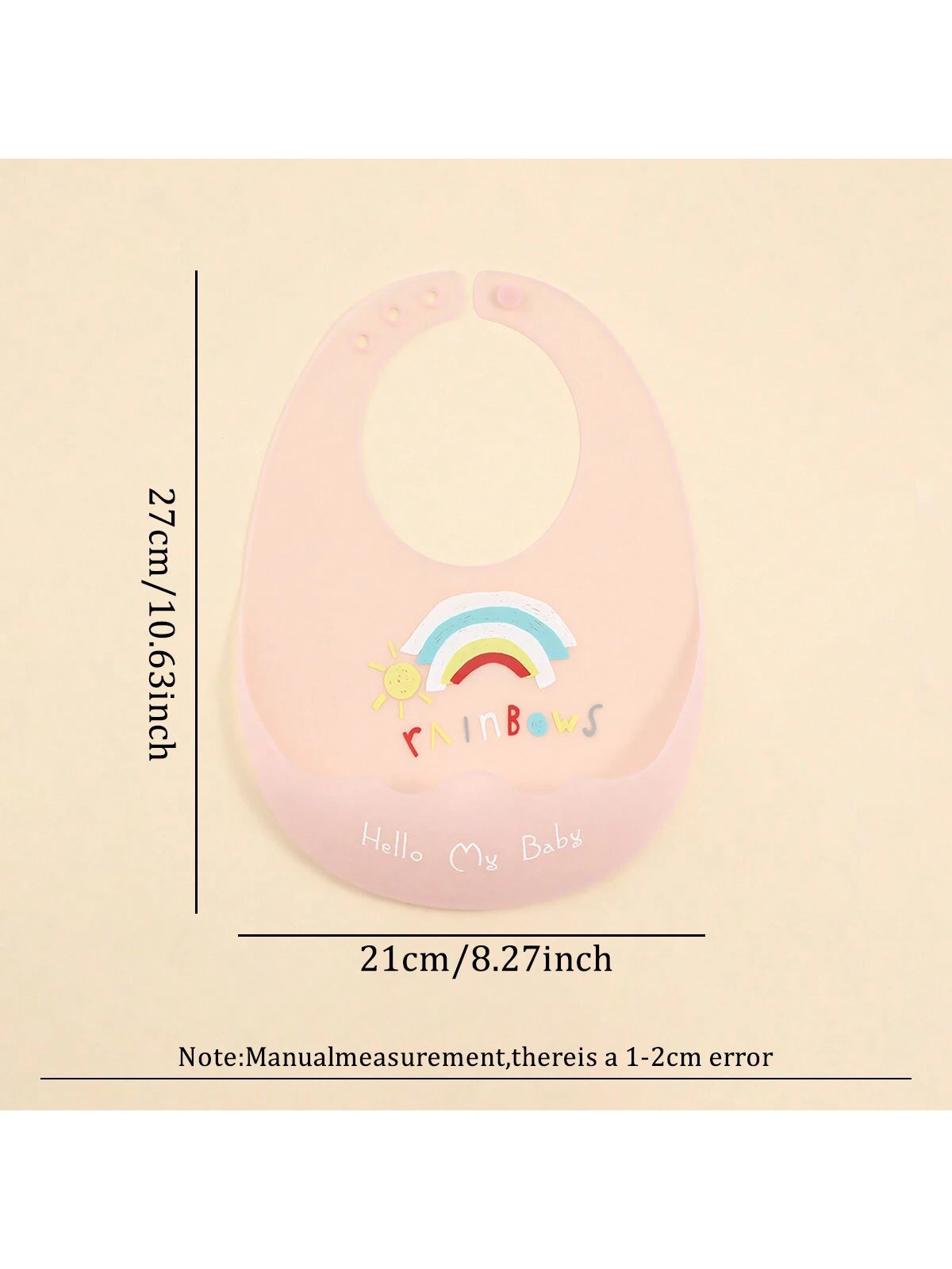 1pc Baby Silicone Bib, Lightweight Infant Feeding Drool Bib, Summer