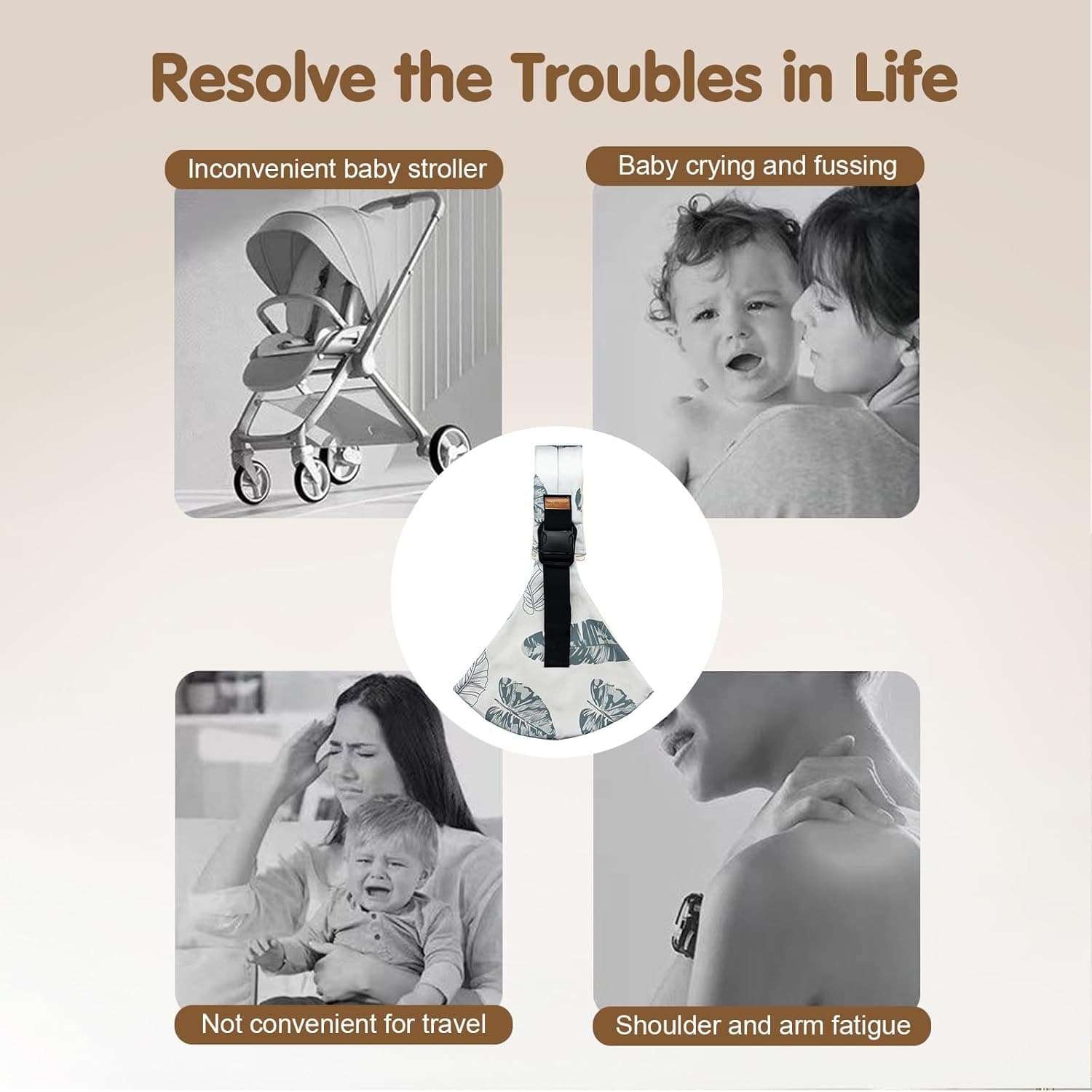 1pc Baby Sling Carrier, Toddler Carrier, New Baby Sling, Portable And Lightweight Sling, Non-Slip Hip Seat Carrying Multi-Purpose Baby Carrier Crossbody Style Adjustable Size Machine Washable Easy For