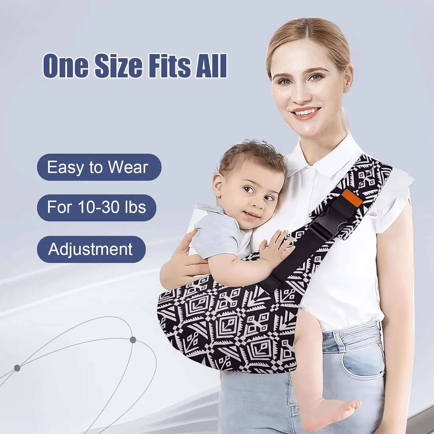 1pc Baby Sling Carrier, Toddler Carrier, New Baby Sling, Portable And Lightweight Sling, Non-Slip Hip Seat Carrying Multi-Purpose Baby Carrier Crossbody Style Adjustable Size Machine Washable Easy For