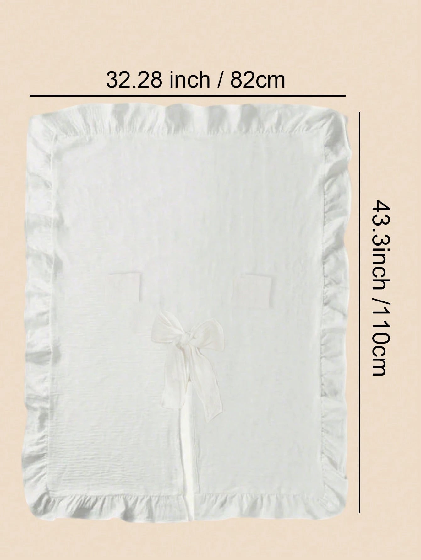 1pc Baby Stroller Cover With Bow Decor & White Lace, Suitable For Baby Stroller & Bassinet, Protect Baby From Sun, Dust And Wind, Newborn Gift