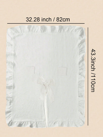 1pc Baby Stroller Cover With Bow Decor & White Lace, Suitable For Baby Stroller & Bassinet, Protect Baby From Sun, Dust And Wind, Newborn Gift