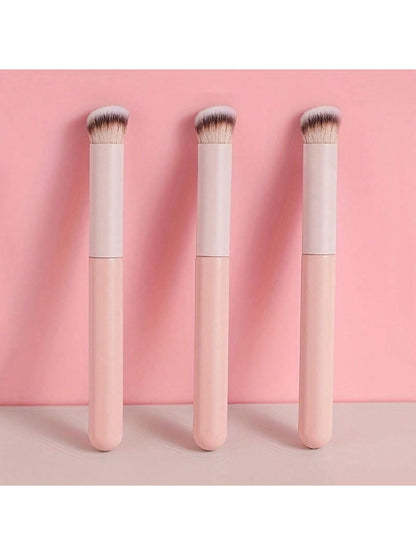 1pc Black Triangular Concealer Brush For Acne, Dark Circles, Tear Troughs, Highlighting And Detailing,Foundation Brush,Concealer Brush,Blush Brush,Contour Brush,Blush Brush,Bronzer Brush,Powder Brush