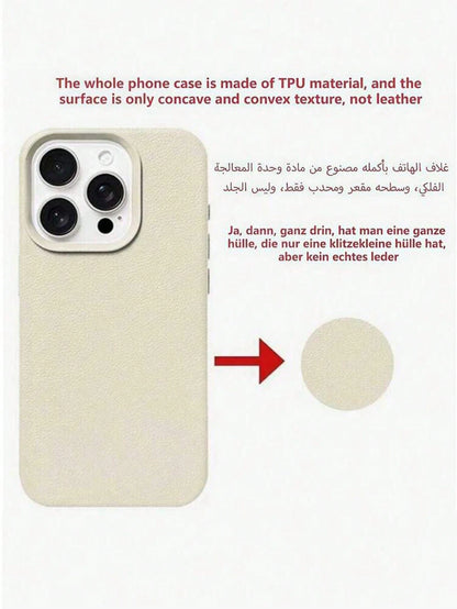 1PC Blue Striped Little Duck Litchi Texture Women's Phone Case Compatible With 17Promax/16Pro/15plus/14Pro/13Promax/12Pro/11 Protective Shell Minimalist