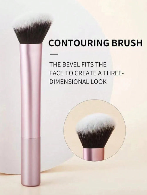 1pc Blush & Contour Brush, Perfect For Cheeks, Forehead, Chin, Nose, Blending & Sculpting, Suitable For Powder, Liquid, Cream,Foundation Brush,Concealer Brush,Blush Brush,Contour Brush,Blush Brush,Bro