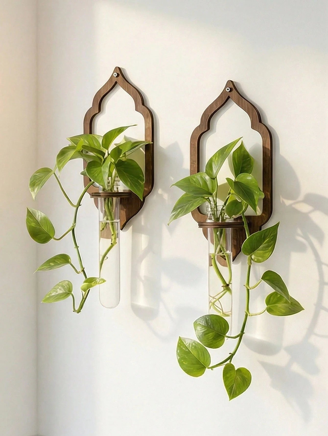 1pc Bohemian Style Hanging Plant Holder, Rustic Home Decor, Indoor Hanging Garden, Retro Wall Mounted Vase, Plant Display Rack, Suitable For Living Room, Bedroom, Office, Boho Home Decor, Indoor Garde