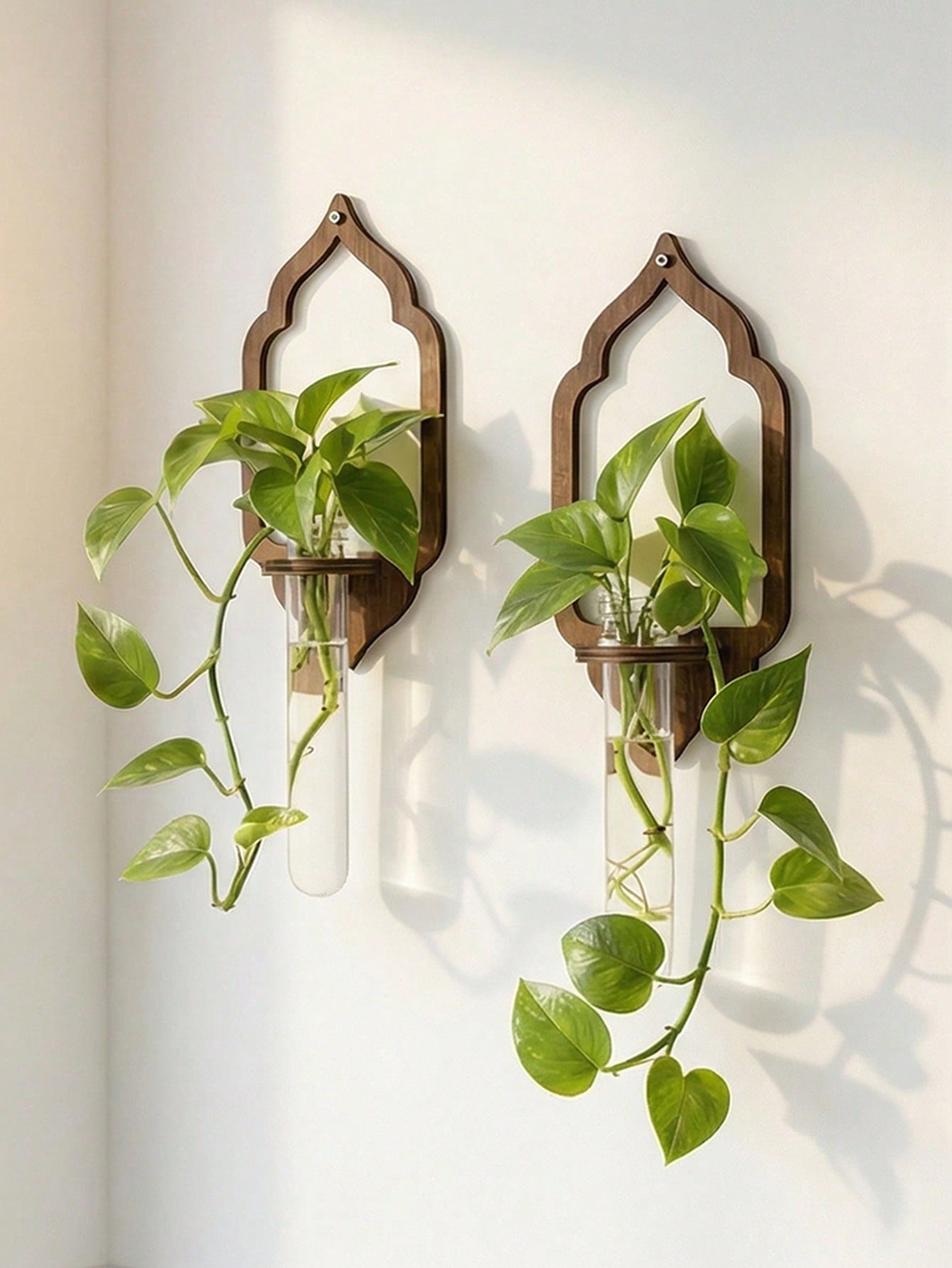 1pc Bohemian Style Hanging Plant Holder, Rustic Home Decor, Indoor Hanging Garden, Retro Wall Mounted Vase, Plant Display Rack, Suitable For Living Room, Bedroom, Office, Boho Home Decor, Indoor Garde