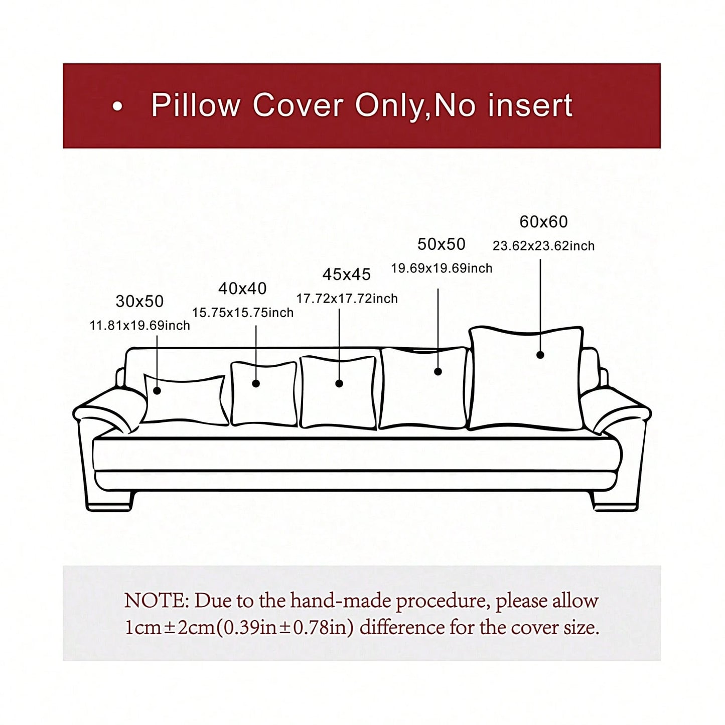 1pc Burgundy Pintuck Cushion Cover, Minimalist Chemical Fiber Decorative Throw Pillow Case Without Filler For Sofa