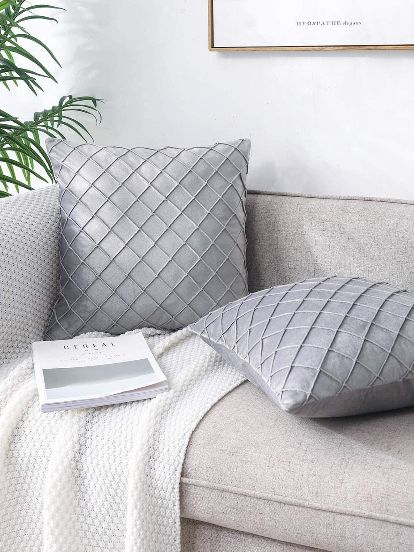 1pc Burgundy Pintuck Cushion Cover, Minimalist Chemical Fiber Decorative Throw Pillow Case Without Filler For Sofa