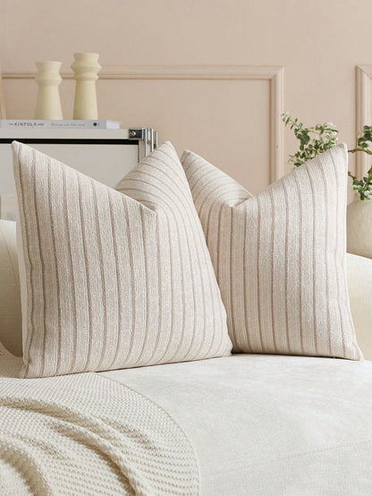1pc Camel Diamond 3D Striped Throw Pillow Cover (Pillow Insert Not Included), Square Cushion Cover, Holiday Home Pillow Decor, Soft Comfortable Faux Linen Fabric, Modern Decor Sofa, Home Bedroom, Dorm