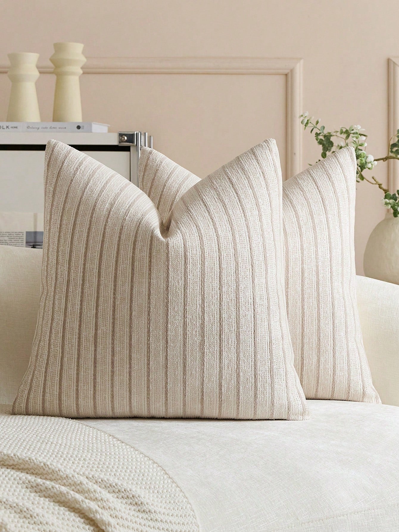 1pc Camel Diamond 3D Striped Throw Pillow Cover (Pillow Insert Not Included), Square Cushion Cover, Holiday Home Pillow Decor, Soft Comfortable Faux Linen Fabric, Modern Decor Sofa, Home Bedroom, Dorm
