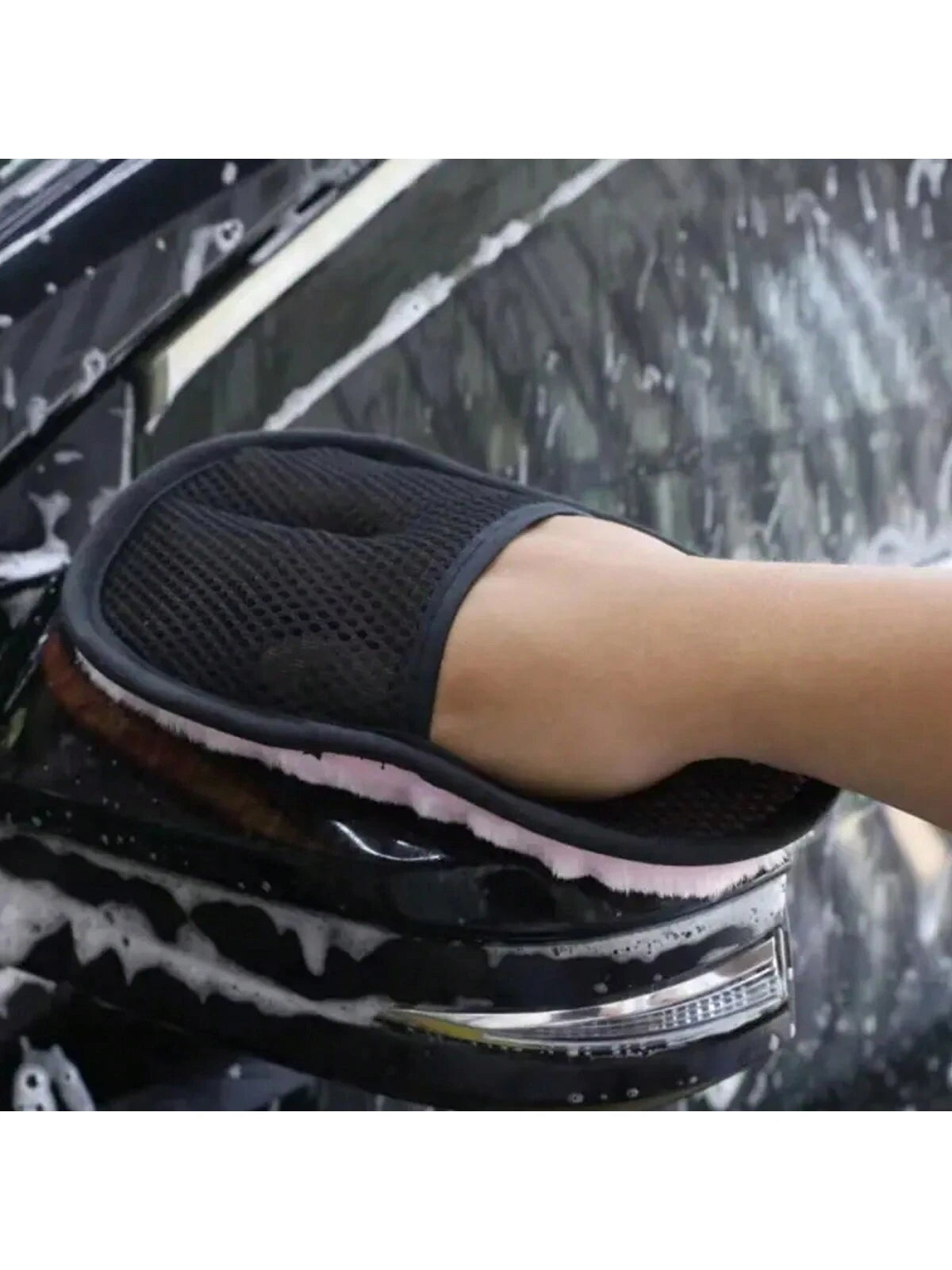 1pc Car Brush Cleaner Wool Soft Gloves For Car Cleaning, Window Cleaning, Body Cleaning