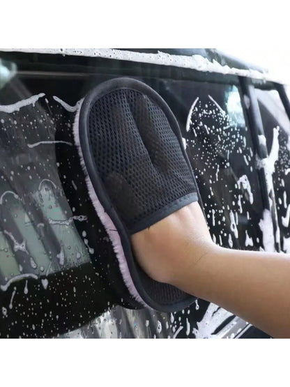 1pc Car Brush Cleaner Wool Soft Gloves For Car Cleaning, Window Cleaning, Body Cleaning