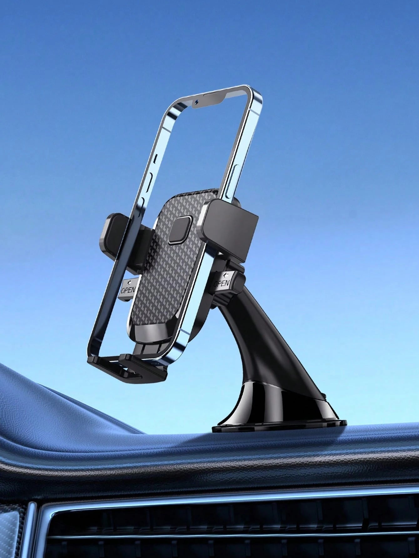1pc Car Dashboard Phone Holder, New Suction Cup Design, Compact & Convenient Gravity Navigation Mount, Stable Suction Without Dropping (Must Be Installed On Flat Surface (Dashboard), Clean Dashboard B
