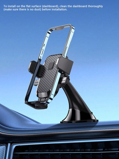 1pc Car Dashboard Phone Holder, New Suction Cup Design, Compact & Convenient Gravity Navigation Mount, Stable Suction Without Dropping (Must Be Installed On Flat Surface (Dashboard), Clean Dashboard B
