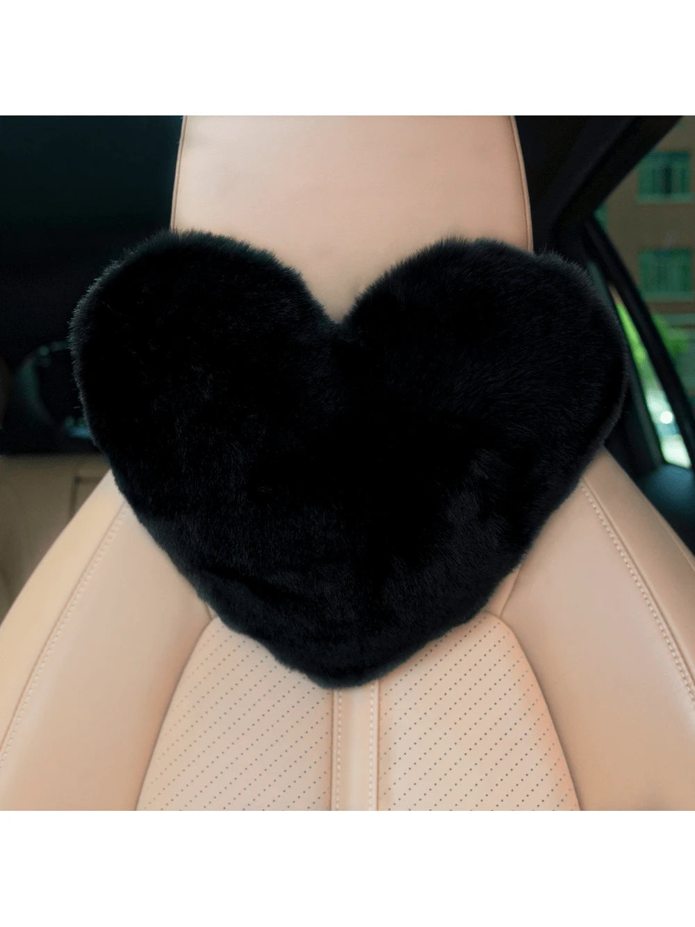 1pc Car Headrest Pillow, Heart Shaped Soft Plush Neck Pillow,Car Pilow,LOVE,Car Accessories,Valentines Gifts