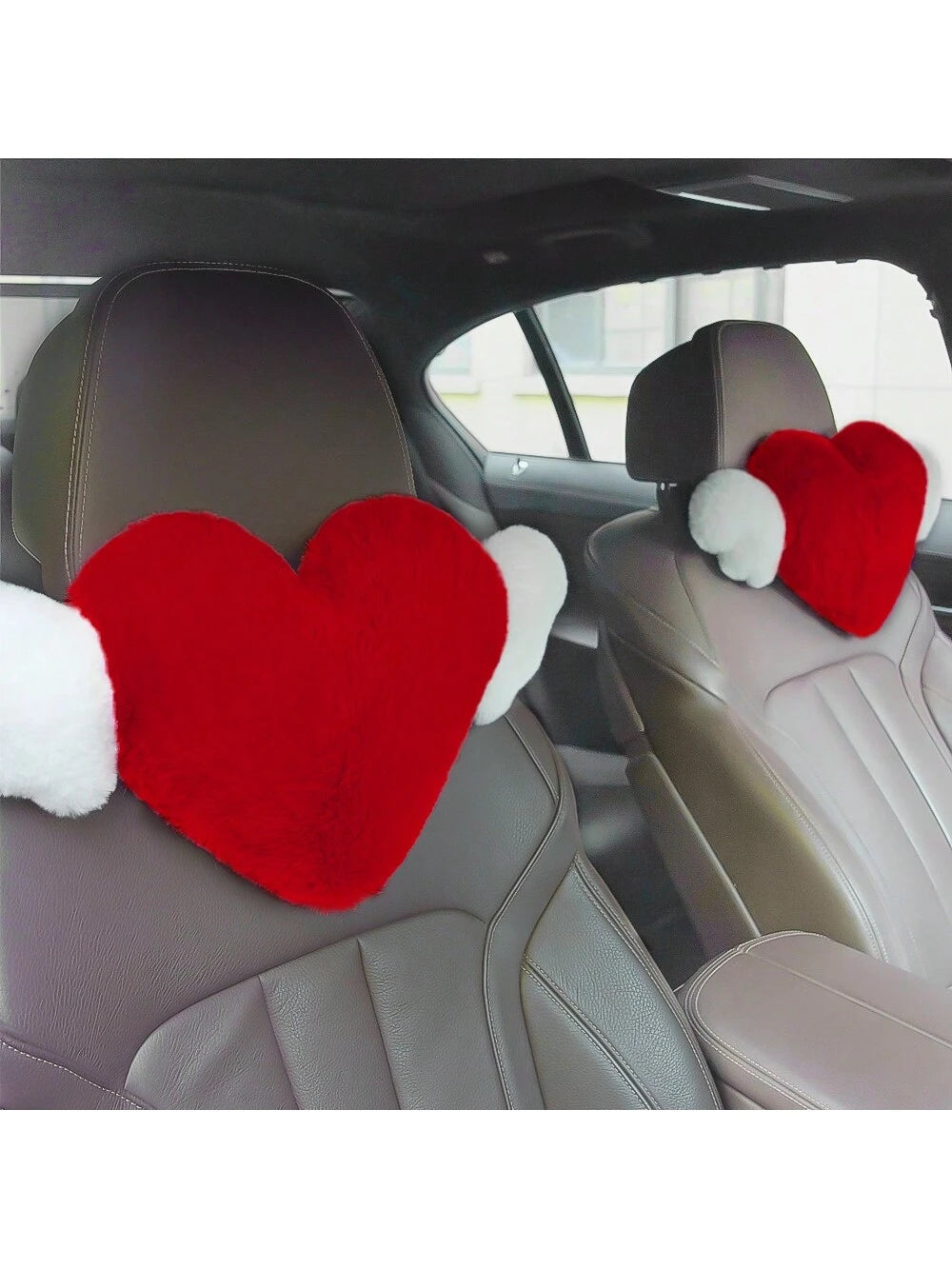 1pc Car Headrest Pillow, Heart Shaped Soft Plush Neck Pillow,Car Pilow,LOVE,Car Accessories,Valentines Gifts